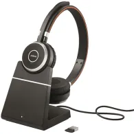 Słuchawki bezprzewodowe nauszne Jabra Evolve 65 SE Link 380a UC Stereo Stand 6599-833-499 - Czarne | Sklep ITnes.pl - IT for BUS