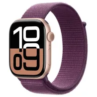 Smartwatch Apple Watch 10 MWWK3QI/A - 42 mm, GPS, złote aluminium z opaską sportową w kolorze dojrzałej śliwki