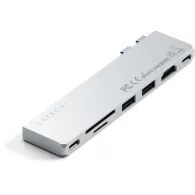 Replikator portów Satechi Pro Hub Slim ST-HUCPHSS - USB 4, HDMI, 2x USB-A, SD/microSD, USB-C, Srebrny