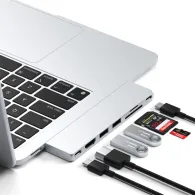 Replikator portów Satechi Pro Hub Slim ST-HUCPHSS - USB 4, HDMI, 2x USB-A, SD/microSD, USB-C, Srebrny