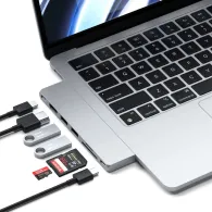 Replikator portów Satechi Pro Hub Slim ST-HUCPHSS - USB 4, HDMI, 2x USB-A, SD/microSD, USB-C, Srebrny