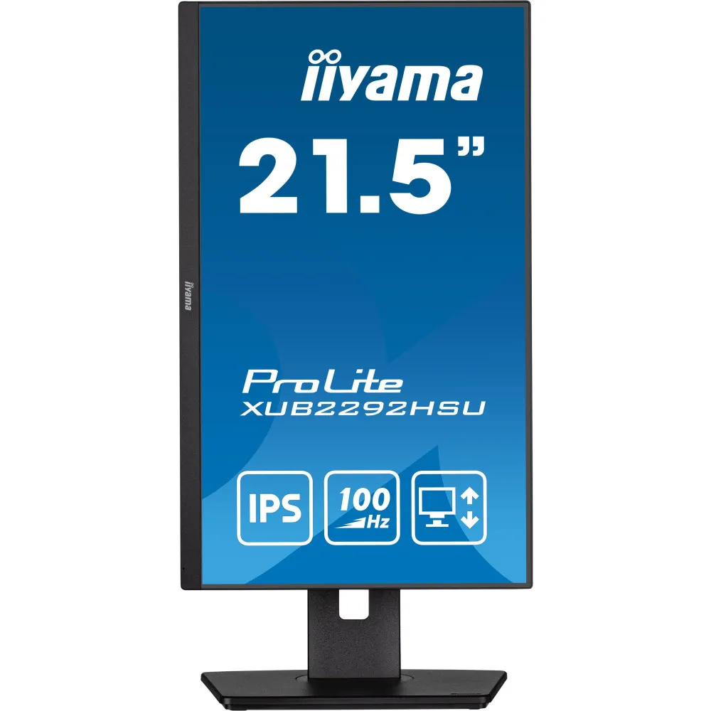 Zdjęcie produktu Monitor iiyama ProLite XUB2292HSU-B6 - 21,5"/1920x1080 (Full HD)/100Hz/IPS/FreeSync/0,4 ms/pivot/Czarny