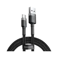 Kabel Baseus Cafule USB-C do USB-A CATKLF-UG1, Quick Charge 2A, USB 2.0, 3 m, Czarny | Sklep ITnes.pl, IT for BUSINESS