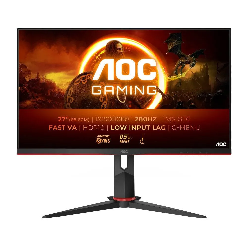 Monitor AOC Gaming 27G2ZN3/BK, 27", 1920x1080 (FHD), 280Hz, Fast VA, HDR, 1 ms, pivot, Czarny | Sklep ITnes.pl, IT for BUSINESS