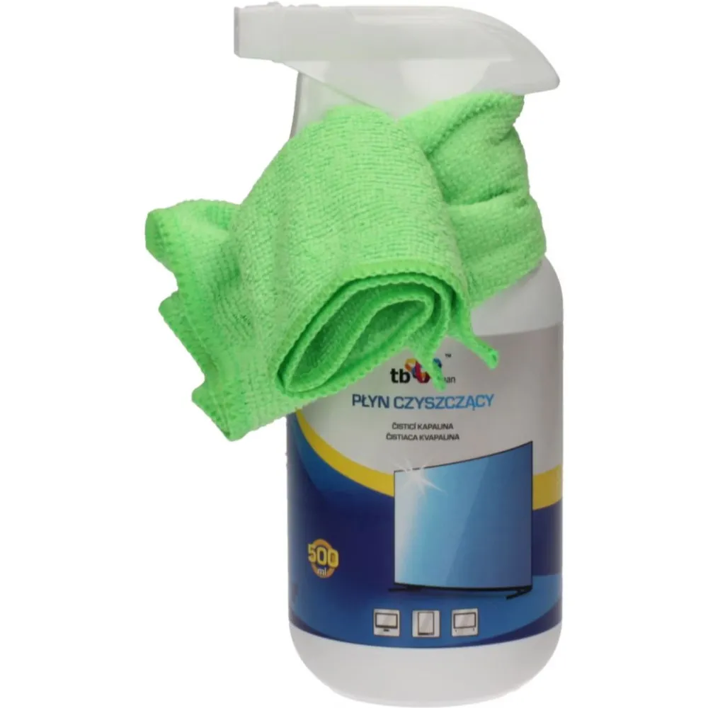 Zestaw czyszczący TB Clean płyn do TV 500 ml + mikrofibra ABTBCLLCDTV500M - 500 ml