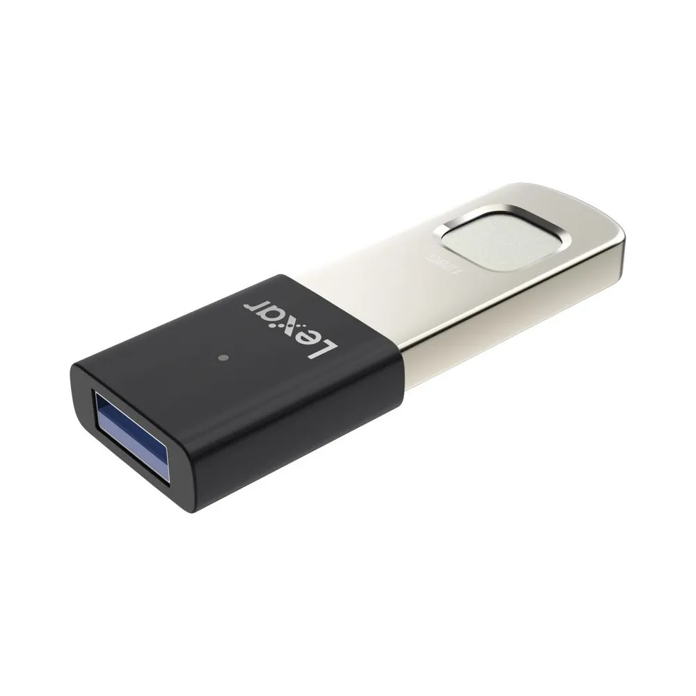 Pendrive Lexar 128GB Fingerprint F35pro LJDF35P128G-RNBNG - USB-A 3.2 Gen 1, 400MB|s|350MB|s, Czarny, Srebrny