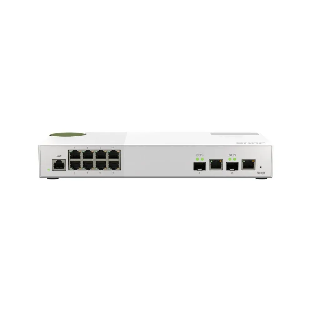 Switch zarządzalny QNAP QSW-M2108-2C, Desktop, 2 x 10 Gb, s, 2 x SFP, 2 x LAN 100, 1000, 10000 Mbps, 8 x LAN 10, 100, 1000 Mbps 
