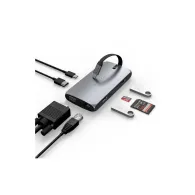 Replikator portów Satechi On-the-Go Multiport Adapter ST-UCMBAM - USB-C, 2x USB-A, HDMI, VGA, Ethernet, microSD i SD, Szary