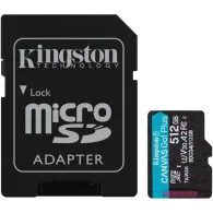 Karta microSD Kingston 512GB Canvas Go Plus + adapter SDCG4/512GB - Class 10, UHS-I, U3, V30, A2