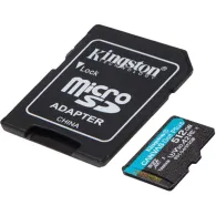 Karta microSD Kingston 512GB Canvas Go Plus + adapter SDCG4/512GB - Class 10, UHS-I, U3, V30, A2