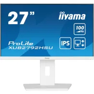 Monitor iiyama ProLite XUB2792HSU-W6, 27", 1920x1080 (FHD), 100Hz, IPS, 0,400 ms, pivot, Biały | Sklep ITnes.pl, IT for BUSINESS