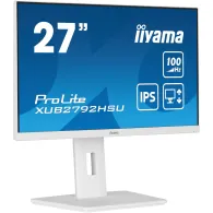 Monitor iiyama ProLite XUB2792HSU-W6, 27", 1920x1080 (FHD), 100Hz, IPS, 0,400 ms, pivot, Biały | Sklep ITnes.pl, IT for BUSINESS