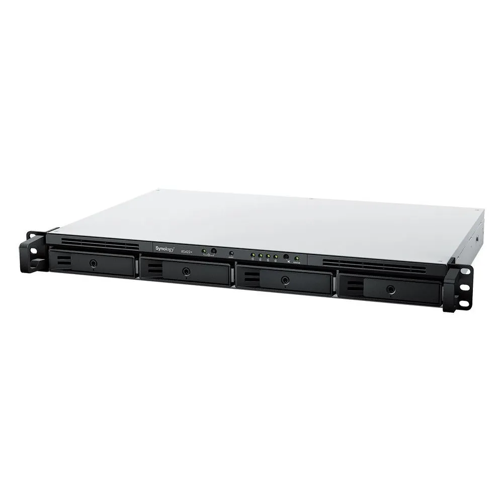Serwer NAS Synology Rack Plus RS422P34 - Rack (1U)/AMD Ryzen R1600/2 GB RAM/8 TB/4 wnęki/hot-swap/3 lata Carry-in - zdjęcie
