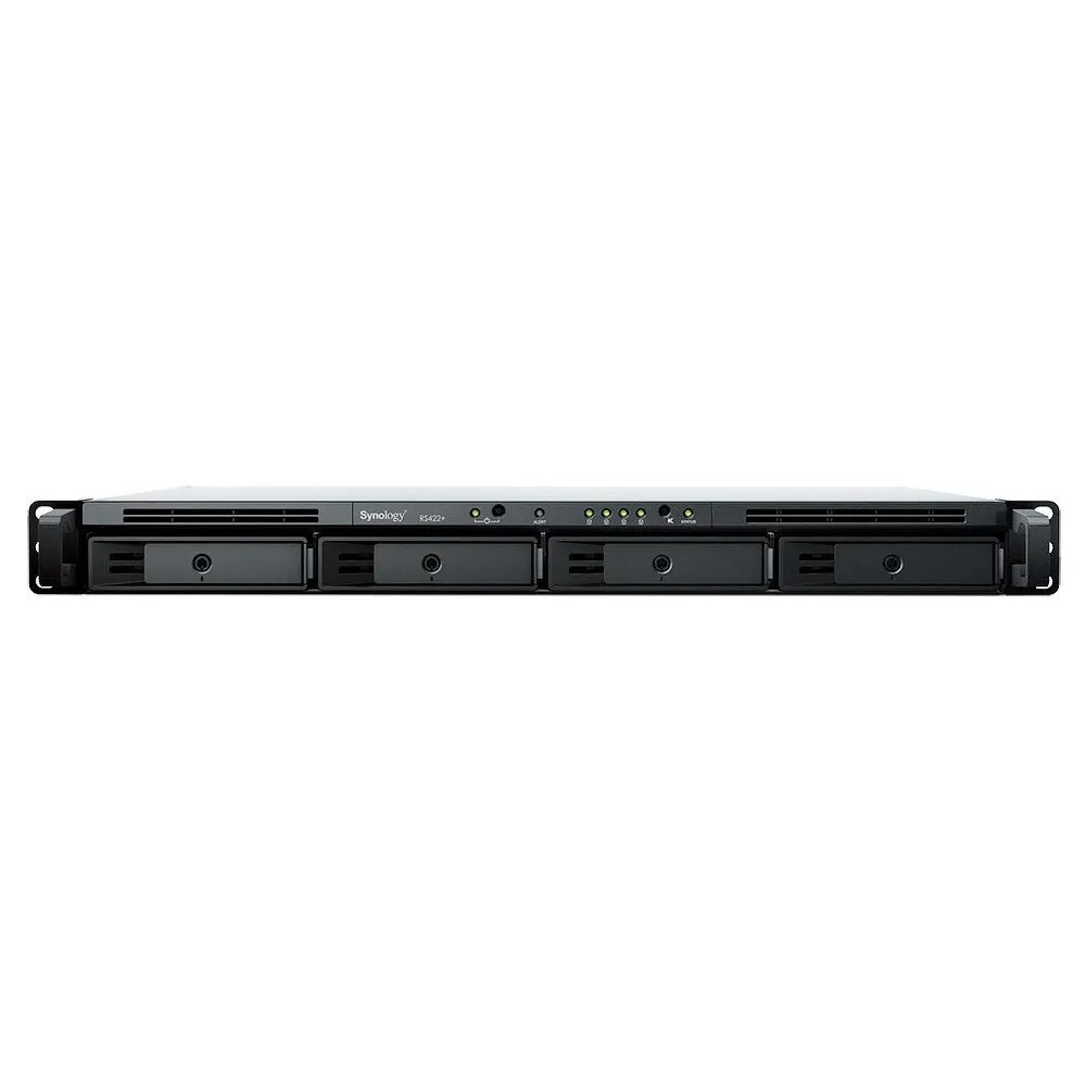 Serwer NAS Synology Rack Plus RS422P34 - Rack (1U)/AMD Ryzen R1600/2 GB RAM/8 TB/4 wnęki/hot-swap/3 lata Carry-in