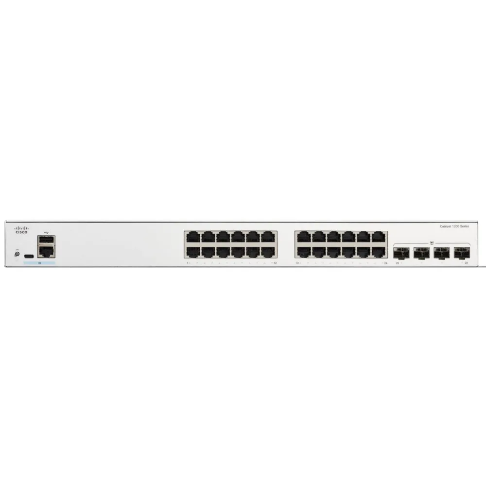 Switch zarządzalny Cisco Catalyst C1200-24P-4G, 24x 100|1000Mbps RJ45, 4x 1GbE SFP, PoE+ 195W | Sklep ITnes.pl, IT for BUSINESS
