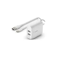 Ładowarka Belkin 2x USB-A 24W WCE001VF1MWH - Biała | Sklep ITnes.pl -