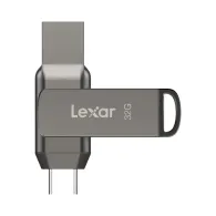 Pendrive Lexar 64GB JumpDrive Dual Drive D400 LJDD400064G-BNQNG - USB 3.1, 130MB|s, Szary