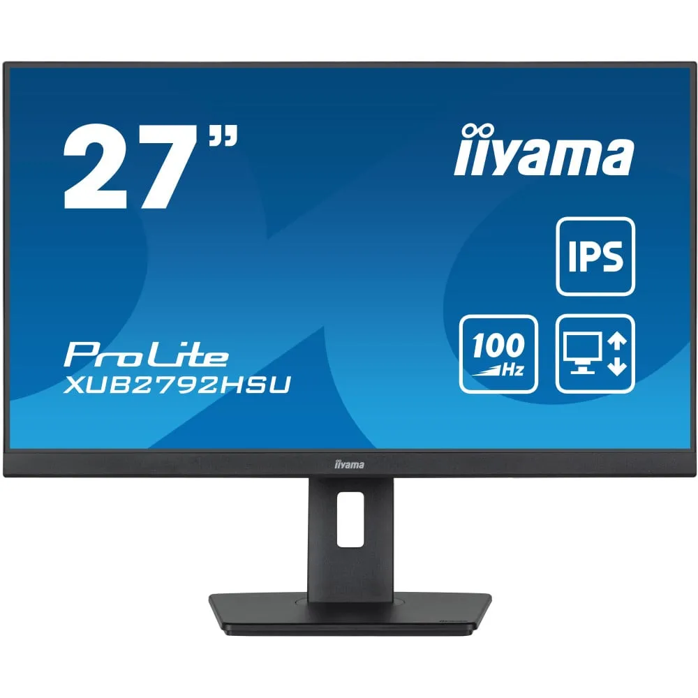 Monitor iiyama ProLite XUB2792HSU-B6, 27", 1920x1080 (FHD), 100Hz, IPS, 0,400 ms, pivot, Czarny | Sklep ITnes.pl, IT for BUSINES