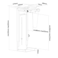 Swivel Under Desk & On-Wall PC Mount - NM-CPU100BLACK | Sklep ITnes.pl - IT for BUSINESS