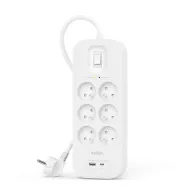 Listwa antyprzepięciowa Belkin SurgePlus SRB002CA2M - 6 gniazd, USB-A, USB-C, 2 m
