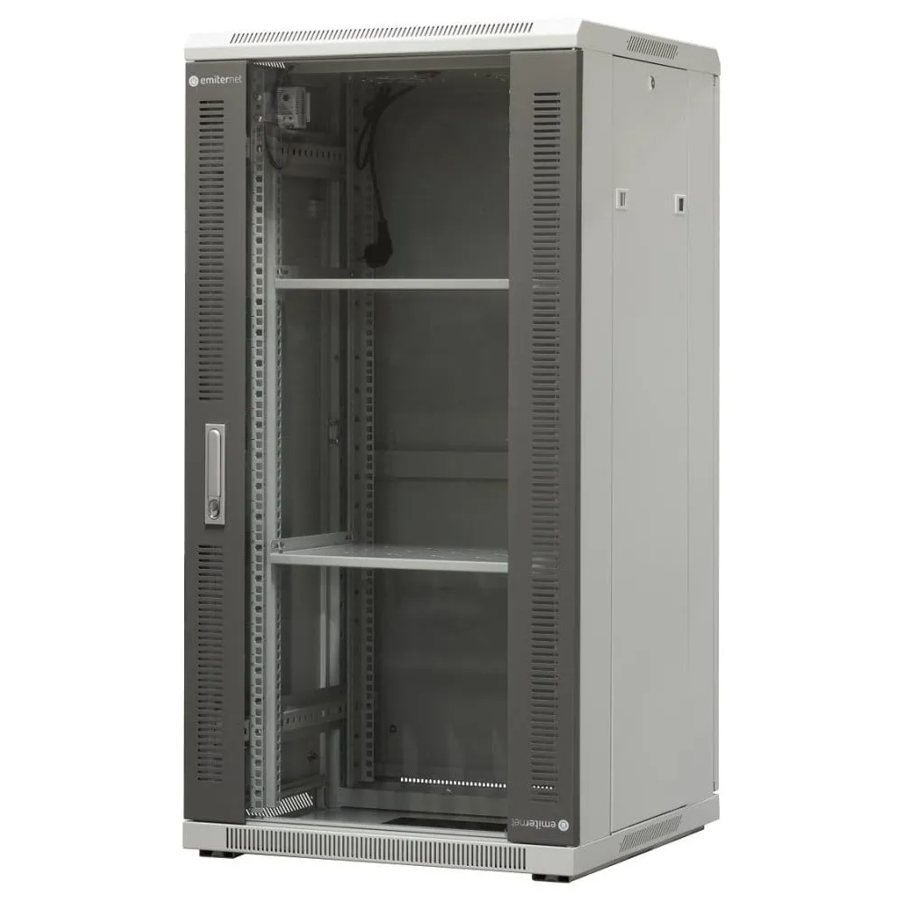 Szafa rack 19" 42U Emiter EM/SH05D-6642, 600 x 600 x 1980mm, drzwi blacha-szkło | Sklep ITnes.pl, IT for BUSINESS