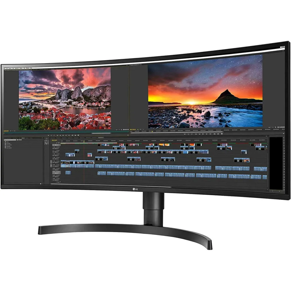 Monitor LG 34WN80C-B - 34"/3440x1440 (UWQHD)/60Hz/21:9/zakrzywiony/IPS/HDR/5 ms/USB-C/Czarny - zdjęcie