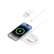 Ładowarka indukcyjna Belkin BoostCharge 2-in-1 Magnetic Wireless Charging Pad with Qi2 15W WIZ021VFWH - Biała