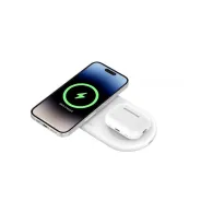 Ładowarka indukcyjna Belkin BoostCharge 2-in-1 Magnetic Wireless Charging Pad with Qi2 15W WIZ021VFWH - Biała