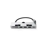 Replikator portów Satechi USB-C Clamp Hub Pro iMac ST-TCIMHS - USB-C 3.2 Gen 1, 3x USB-A 3.2 Gen 1, microSD i SD, Srebrny