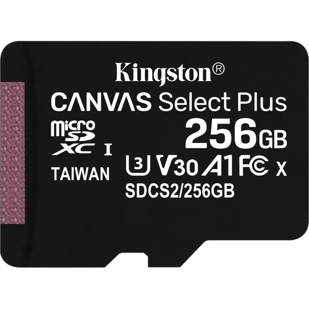 Karta pamięci Kingston microSD 256GB Canvas Select Plus 100/85MB/s SDCS2/256GBSP - Czarna | Sklep ITnes.pl - IT for BUSINESS