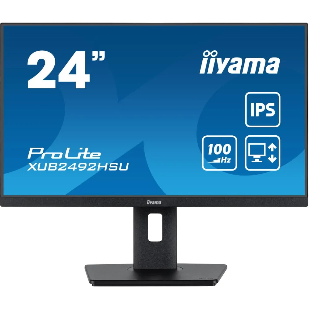 Monitor iiyama ProLite XUB2492HSU-B6, 23,8", 1920x1080 (FHD), 100Hz, IPS, FreeSync, 0,400 ms, pivot, Czarny | Sklep ITnes.pl, IT