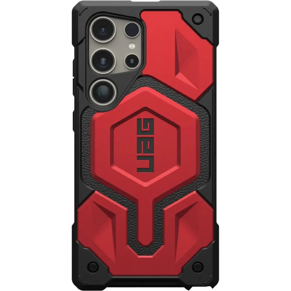 Etui ochronne na smartfon UAG Monarch Pro do Samsung Galaxy S24 Ultra 5G z modułem magnetycznym 214416119494, Czerwone, Czarne |