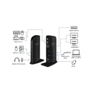 Replikator portów Durabook USB 3.0 Docking Station DURABOOK-DS-UA_DDXAUB - Czarny