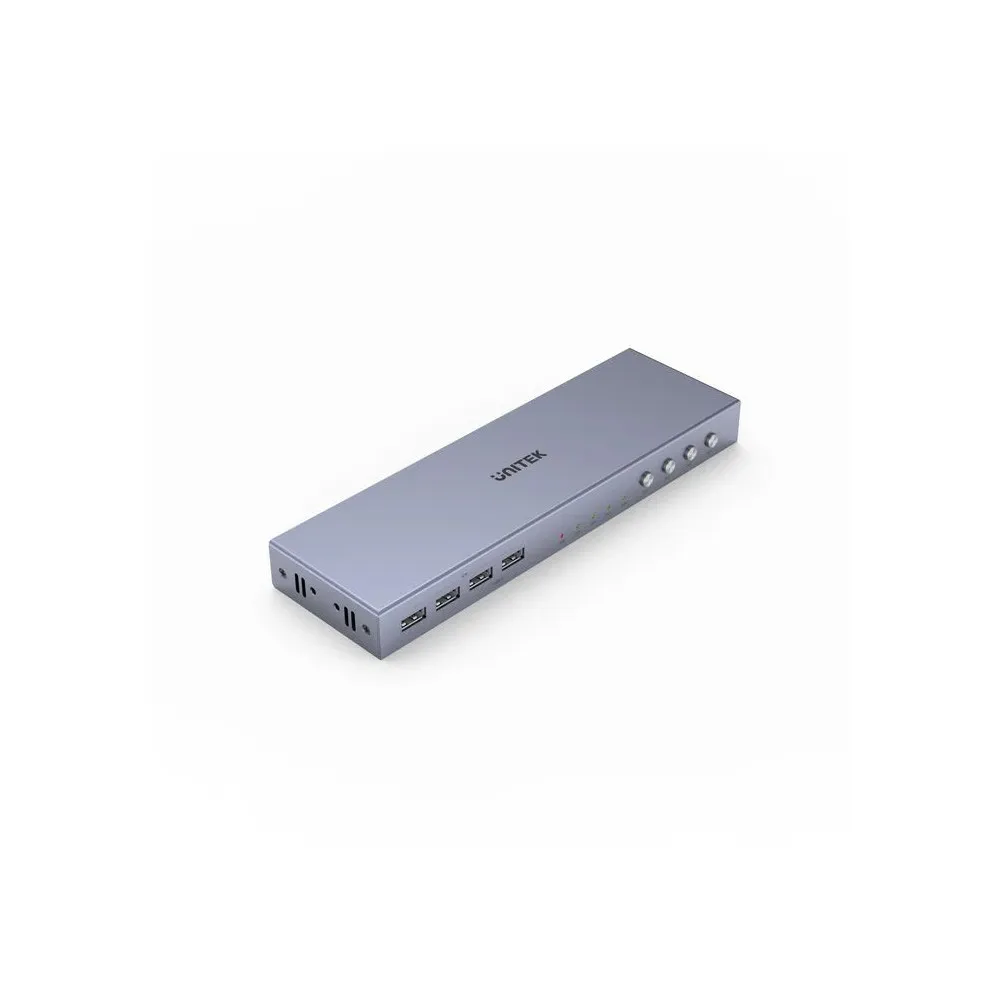 Przełącznik KVM Unitek HDMI KVM Switch 4 In 1 Out V306A - Szary