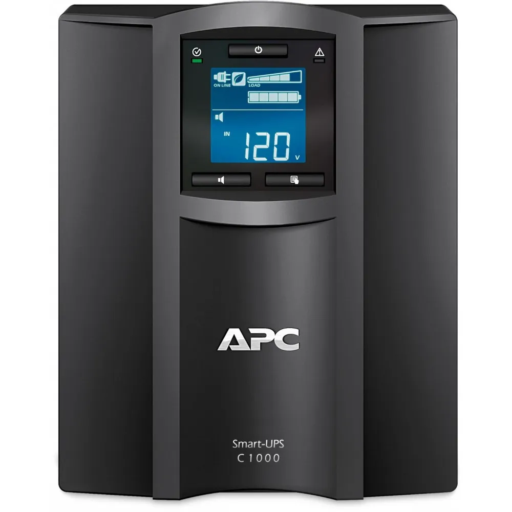 Zasilacz awaryjny UPS APC Smart-UPS SMC1000IC, Tower, 1000VA|600W, 8 x IEC C13, 1 x RJ-11, 1 x RJ-45, 1 x USB, Czarny | Sklep IT
