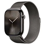 Smartwatch Apple Watch 10 MC7R4ET/A - 46 mm, GPS + Cellular, łupkowy tytan z bransoletą mediolańską kol. tytanu łupkowego, S|M