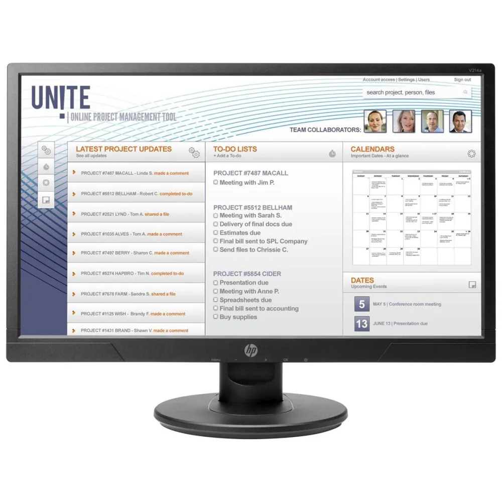 Monitor HP V214a 1FR84AA, 20,7", 1920x1080 (FHD), 60Hz, TN, 5 ms, Czarny | Sklep ITnes.pl, IT for BUSINESS