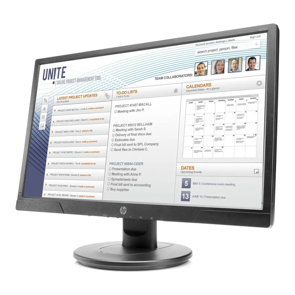 Monitor HP V214a 1FR84AA - 20,7"/1920x1080 (Full HD)/60Hz/TN/5 ms/Czarny - zdjęcie