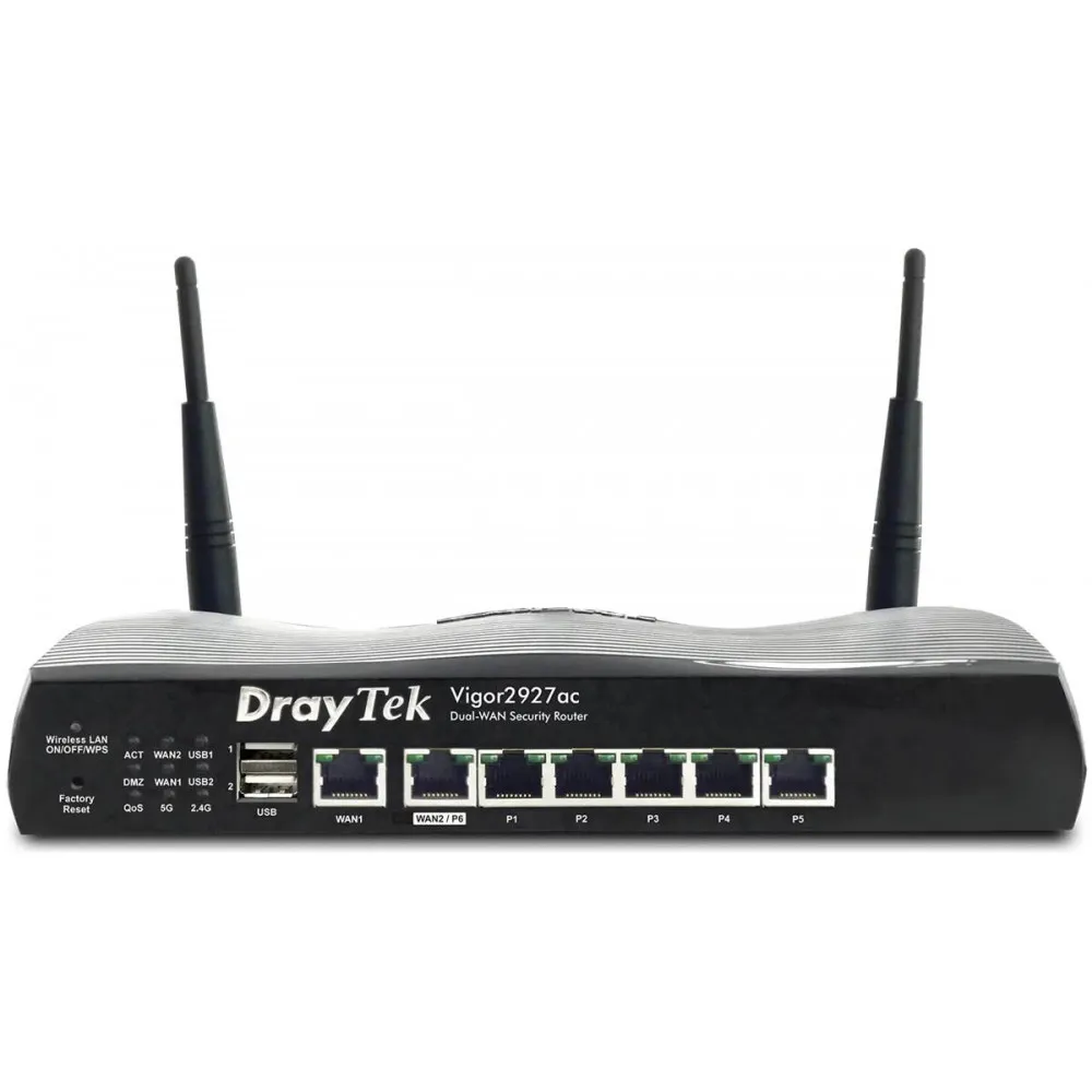Router Wi-Fi DrayTek Vigor 2927AX VIGOR2927AX, 1300Mbps, 5x 1Gbps LAN, 2x WAN, 2x USB, 50x VPN | Sklep ITnes.pl, IT for BUSINESS