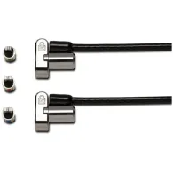 Linka zabezpieczająca Kensington Universal 3-in-1 Keyed Cable Lock - Twin Lockheads K63380WW - Czarna