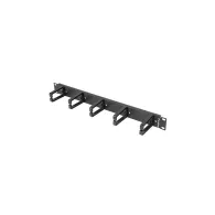 Lanberg ORGANIZER KABLI 19" 1U Z 5 PLASTIKOWYMI UCHWYTAMI - TYP B CZARNY - AK-1202-B | Sklep ITnes.pl - IT for BUSINESS
