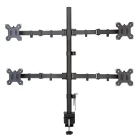 Uchwyt biurkowy na monitory Techly LED/LCD 13-27" - 4 x 10 kg, 4 monitory, Czarny - 027521 | Sklep ITnes.pl - IT for BUSINESS