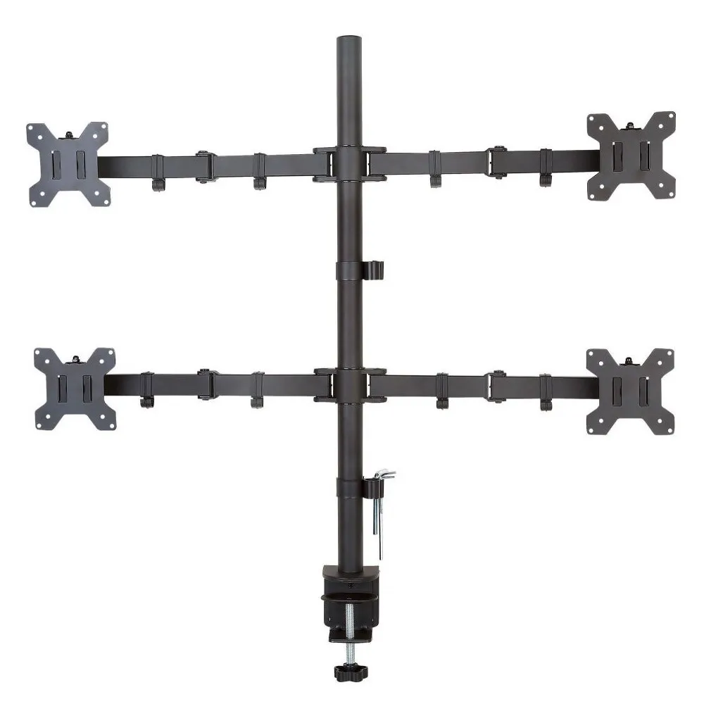 Uchwyt biurkowy na monitory Techly LED/LCD 13-27" - 4 x 10 kg, 4 monitory, Czarny - 027521 | Sklep ITnes.pl - IT for BUSINESS