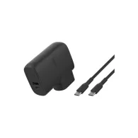 Ładowarka z powerbankiem Belkin BoostCharge Hybrid Wall Charger 25W, Power Bank 5K, Travel Adapter Kit BPZ003BT1MBK-B6 - Czarna