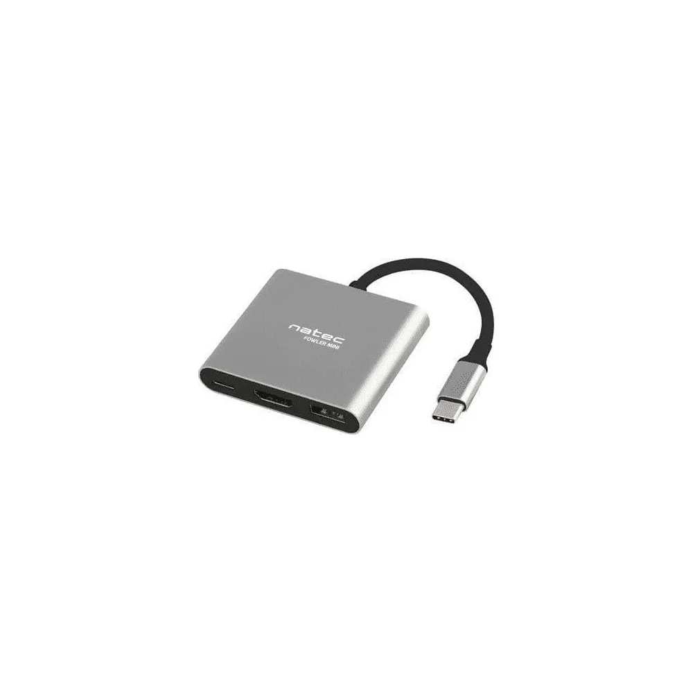 Replikator portów Natec Fowler Multi Port mini USB-C - Kolor srebrny, Czarny - NMP-1607 | Sklep ITnes.pl - IT for BUSINESS Replikator portów Natec Fowler Multi Port mini USB-C - Kolor srebrny, Czarny - NMP-1607 | Sklep ITnes.pl - IT for BUSINESS