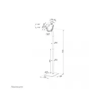 Uchwyt podłogowy do tabletu Neomounts by Newstar Lockable Universal Tablet Floor Stand 7,9-11" FL15-625BL1 - Czarny
