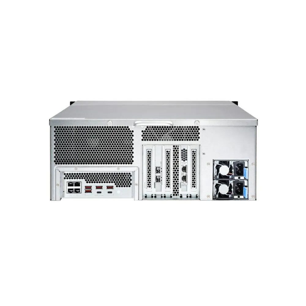 Serwer NAS QNAP Rack TS-H2483XU-RP-E2236-BGN8 - Rack (4U)/Intel Xeon E-2236/128 GB RAM/168 TB/24 wnęk/hot-swap/3 lata Carry-in - zdjęcie