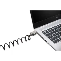 Linka zabezpieczająca Kensington NanoSaver 2.0 Slim K65025WW - Otwierana kluczem, Czarna