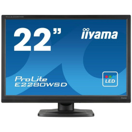 Monitor iiyama ProLite E2280WSD-B1 - 22"/1680x1050 (WSXGA+)/75Hz/16:10/TN/5 ms/Czarny