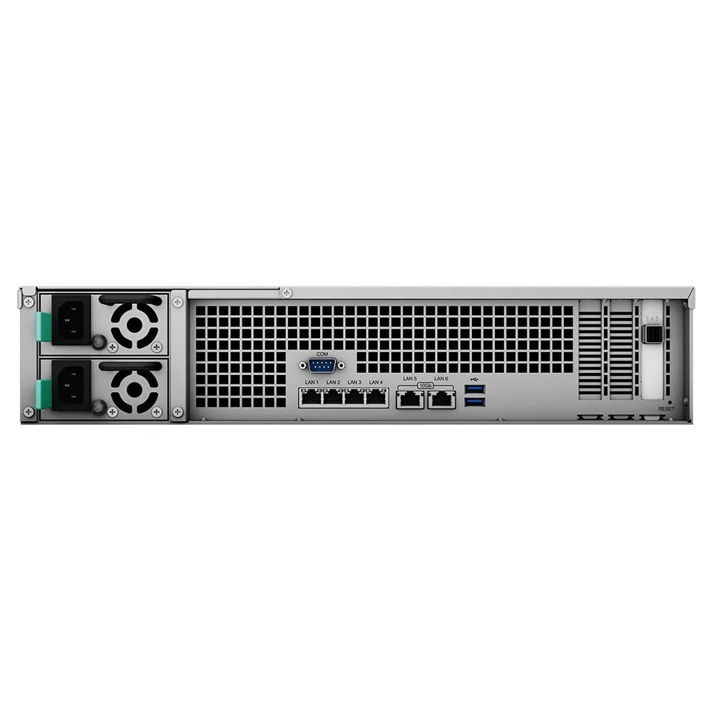 Serwer NAS Synology Rack SA SA3600SHE - Rack (2U)/Intel Xeon D-1567/16 GB RAM/96 TB/12 wnęk